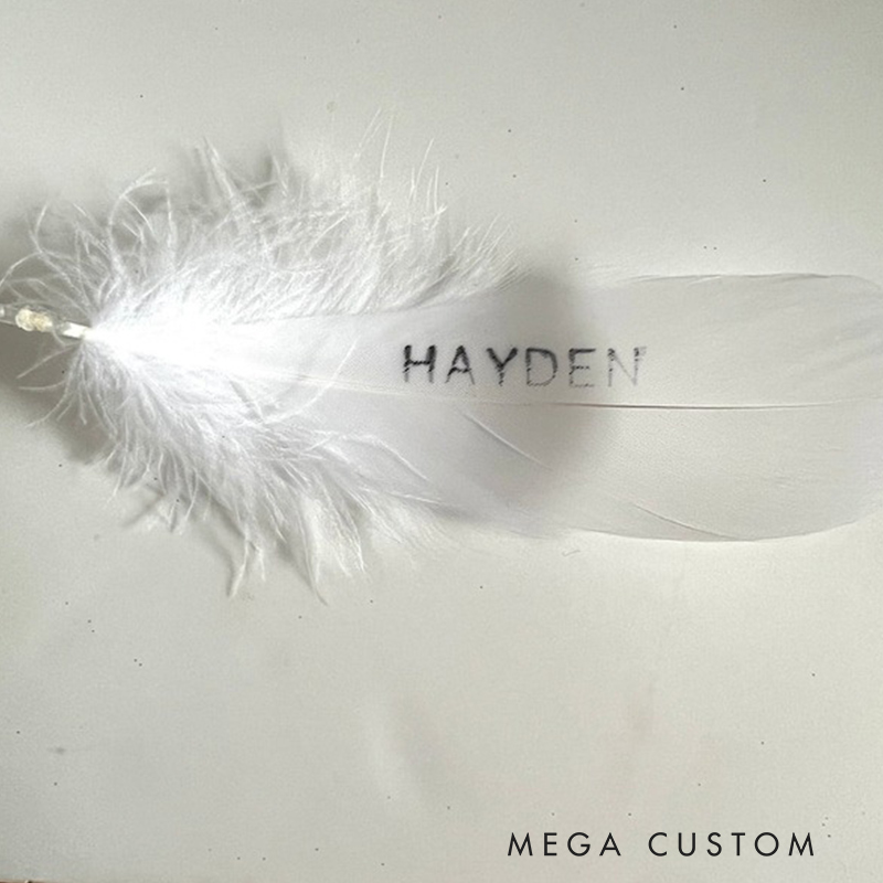 Personalised Feather Memorial Bauble Remembrance Ornament Hanging Ornament with Display stand Sympathy Gift Memorial Gift 