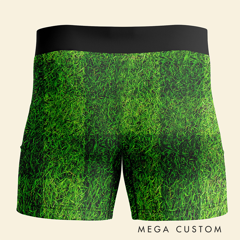 Personalized Football Boxers "Take Me Out to the Ball Game" with Custom Name and Fun Design for Sports Fans Valentine's Day Gift for Men