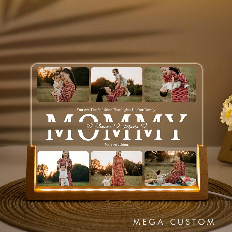 Personalized Photo Night Light Photo Collage LED Light Custom Photo Lamp Mother's Day Gift Birthday Gift for Mom