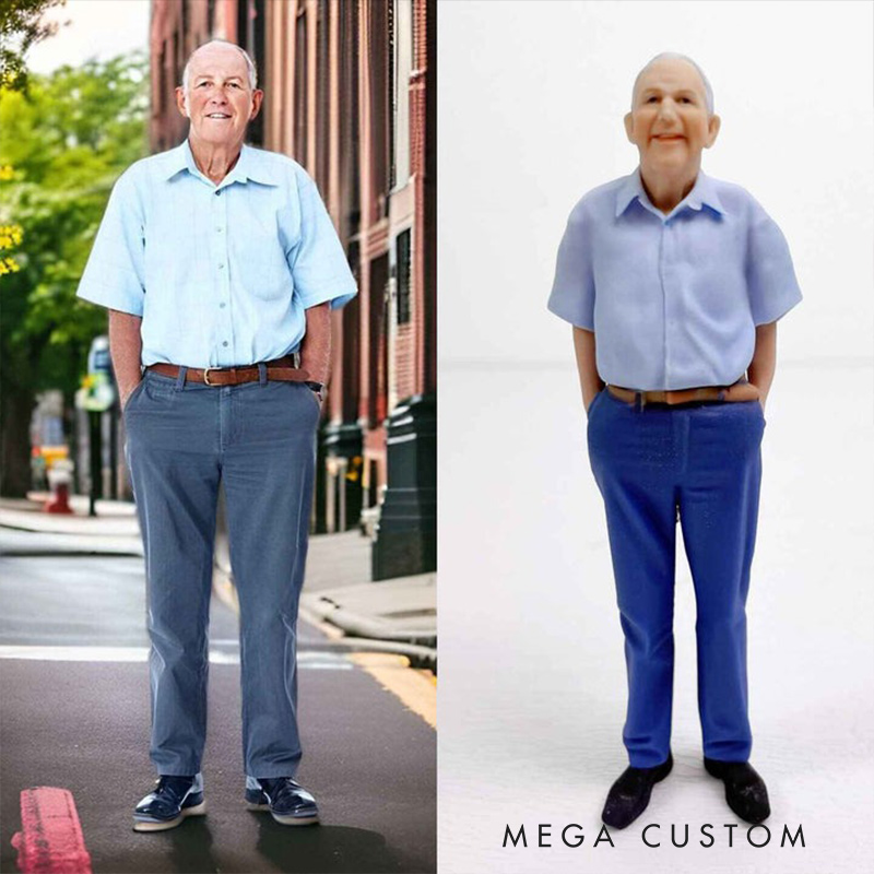 Personalized MemoPortrait 3D-Printed Model Custom Photo Memorial Tribute Memorial Gift Memorial Day 