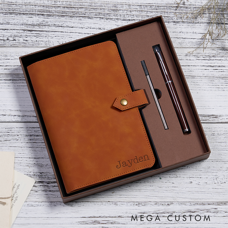 Personalized Leather Notebook Custom Leather Journal Personalised Leather Notebook Initial Notebook Gifts