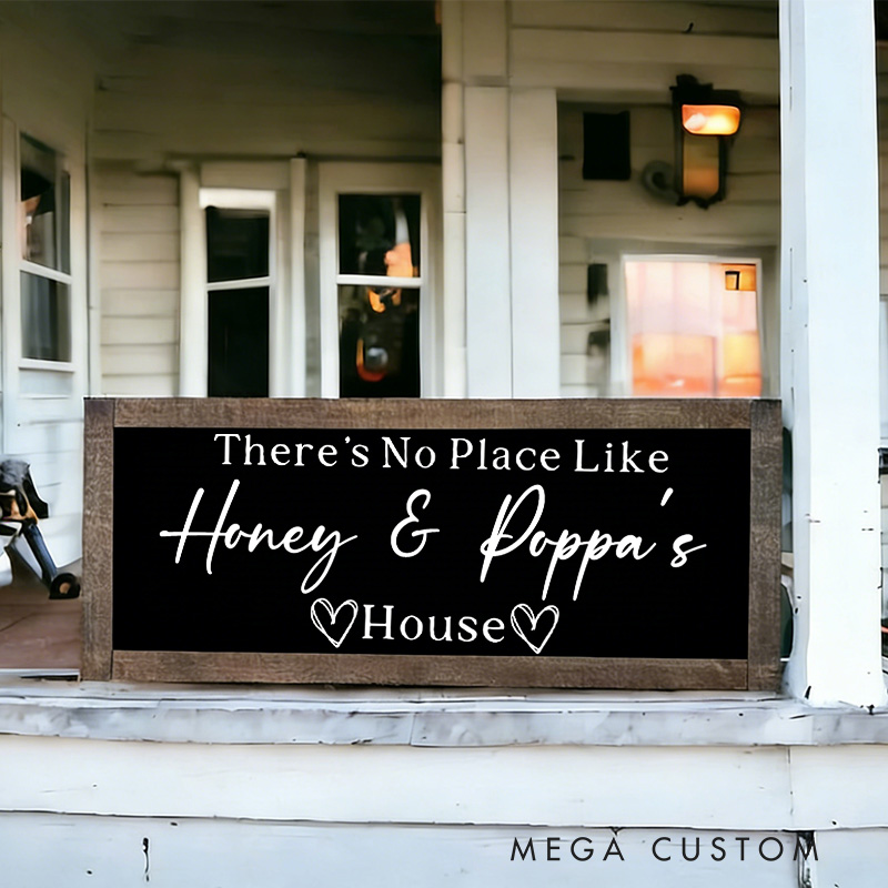 Personalized There's No Place Like Grandma & Grandpa's House Grandparents Sign Grandparents Gift Grandma and Grandpa Sign Gift For Grandma