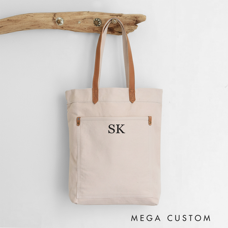 Personalized Canvas Tote Bag with Name Custom Name Bag Canvas Tote Bag Gift for Her Gift for Mother Wife