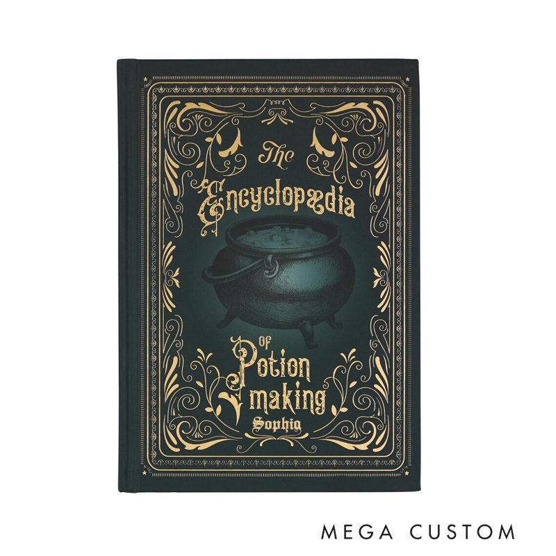 Personalized Potion Making Dark Academia Hardcover Journal Witchy Notebook Magic Lover Gift Manifestation Spell Book