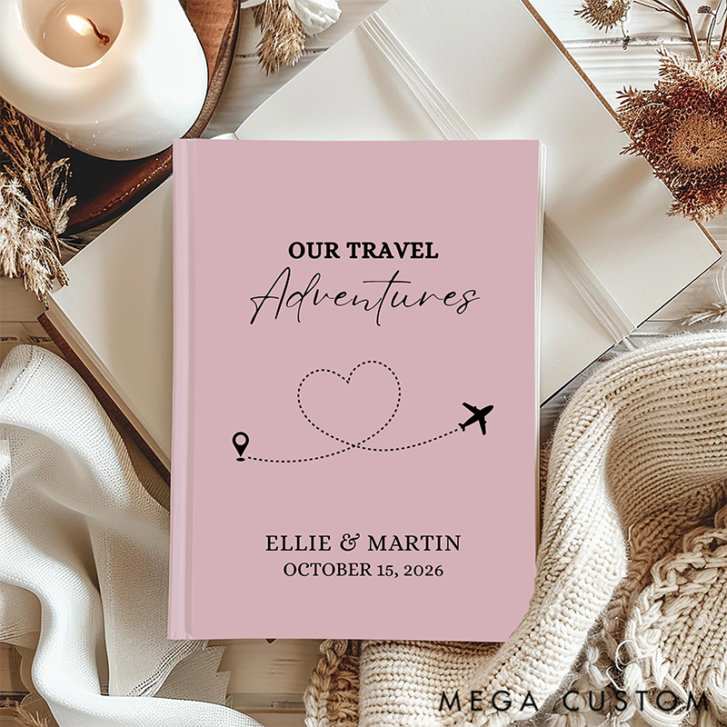 Personalized A5 Travel Notebook New Adventure Journal Camping Bucket List Custom Book World Travel Journal Travel Lover Gift for Couple Valentines Gift
