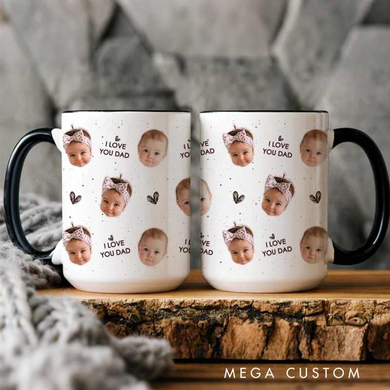 Personalized Photo Mug Custom Coffee Mug Baby Face Cup Custom Baby Mug Unique Photo Gift Grandma Gift Grandpa Gift Custom Picture Mug