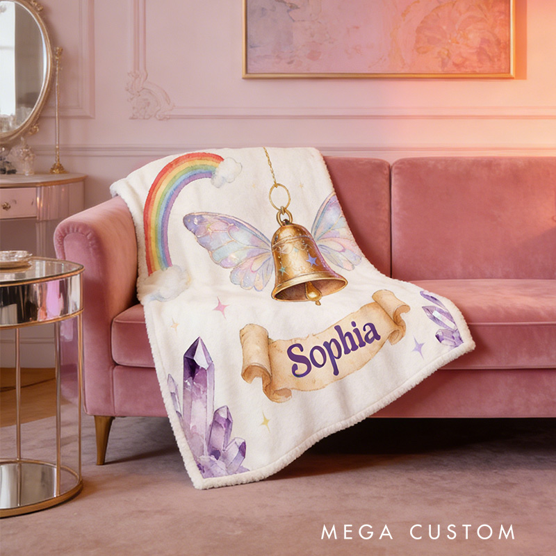 Personalized Magic Bell Wearable Blanket Hoodie with Name Magic Lover Gift for Friends Birthday Gift