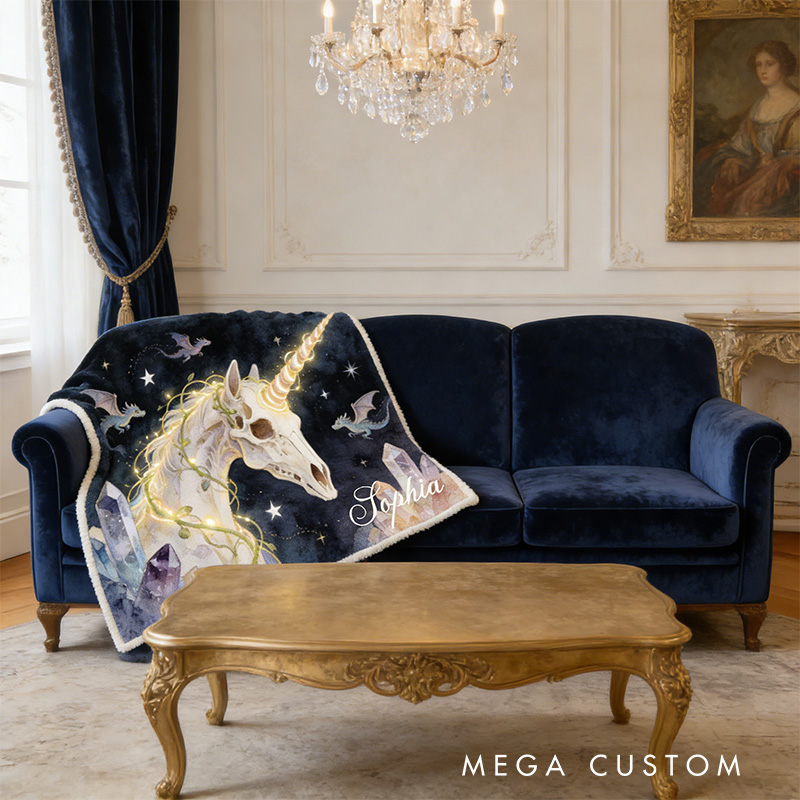 Personalized Magic Skeleton Wearable Blanket Hoodie with Name Magic Lover Gift for Friends Birthday Gift