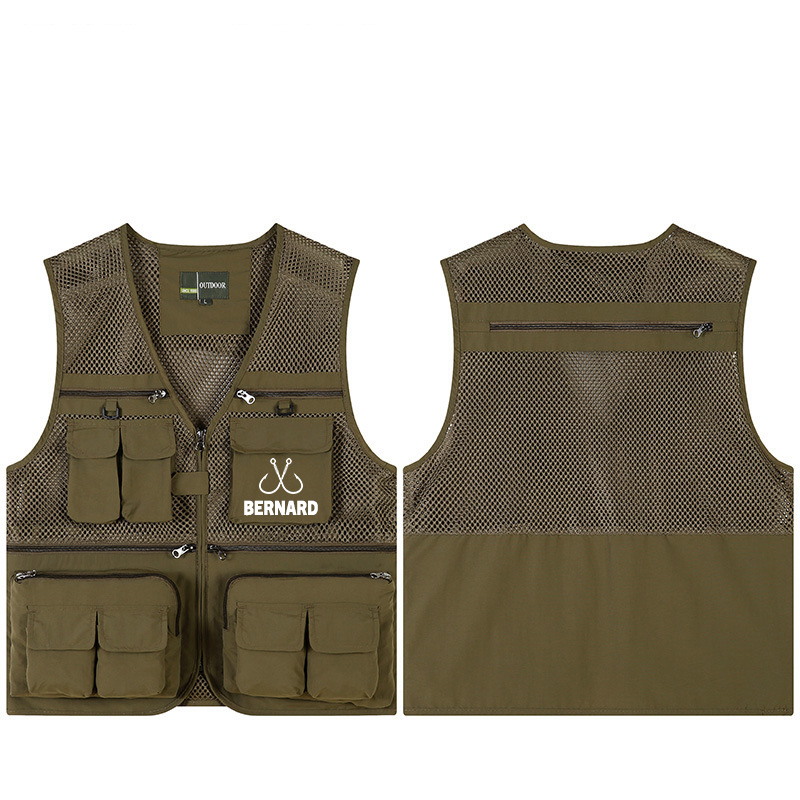 Personalized Funny Fishing Vest with Name Custom Outdoor Fishing Vest Gift for Husband Dad