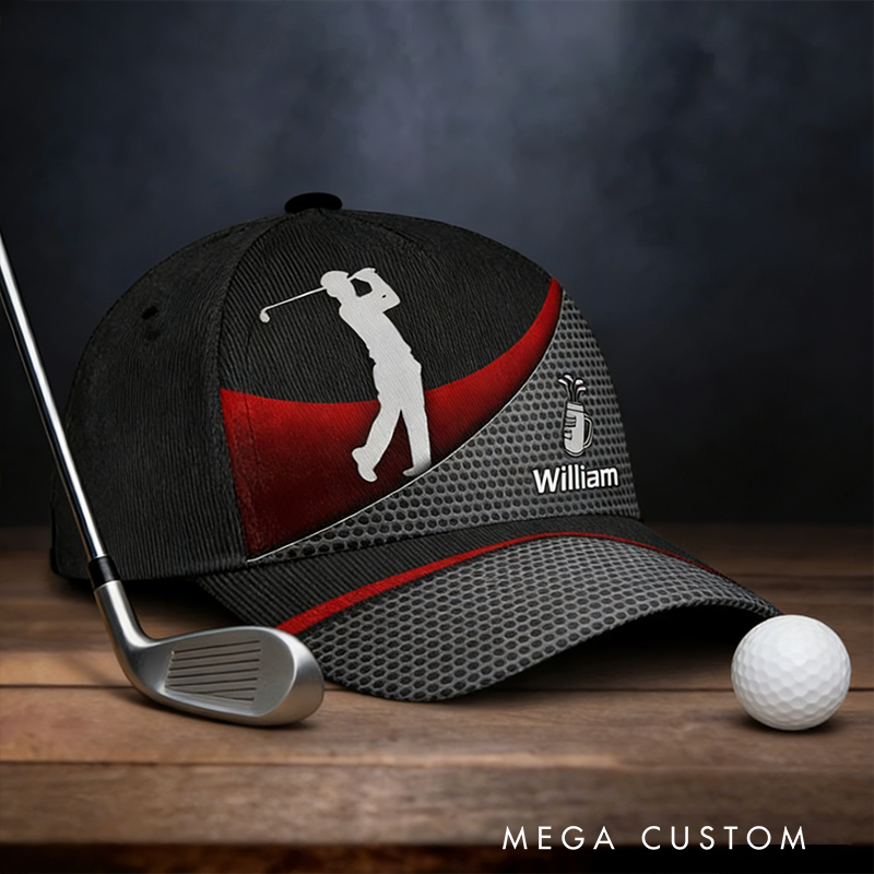Personalized Golf Cap Featuring Custom Name and Stylish Design Options