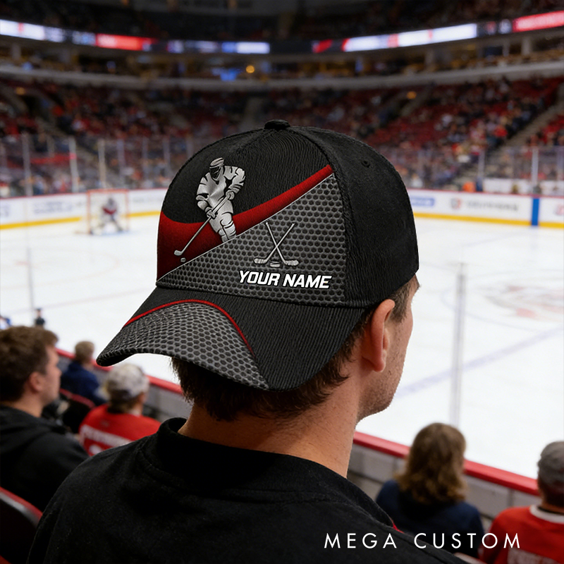 Personalized Ice Hockey Cap with Custom Name and Design Options