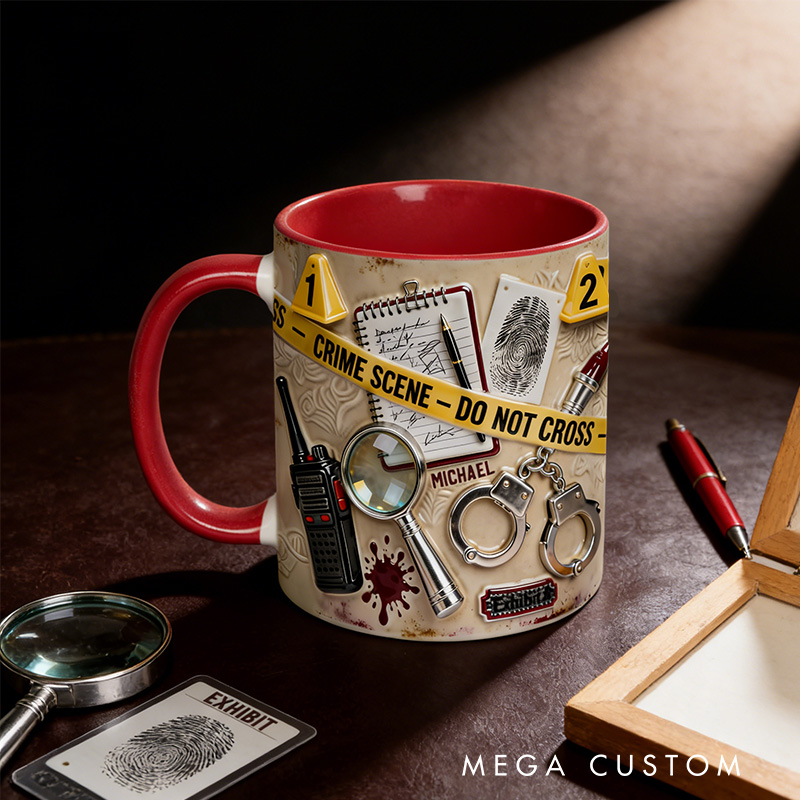 Personalized 2D Flat Crime Detective Mug TV Show Mug Movie Lover Gift for Friend Birthday Gift