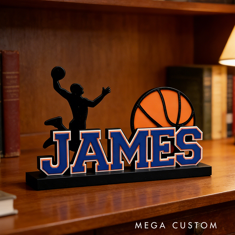 Personalized Basketball Name Sign Featuring Custom Design