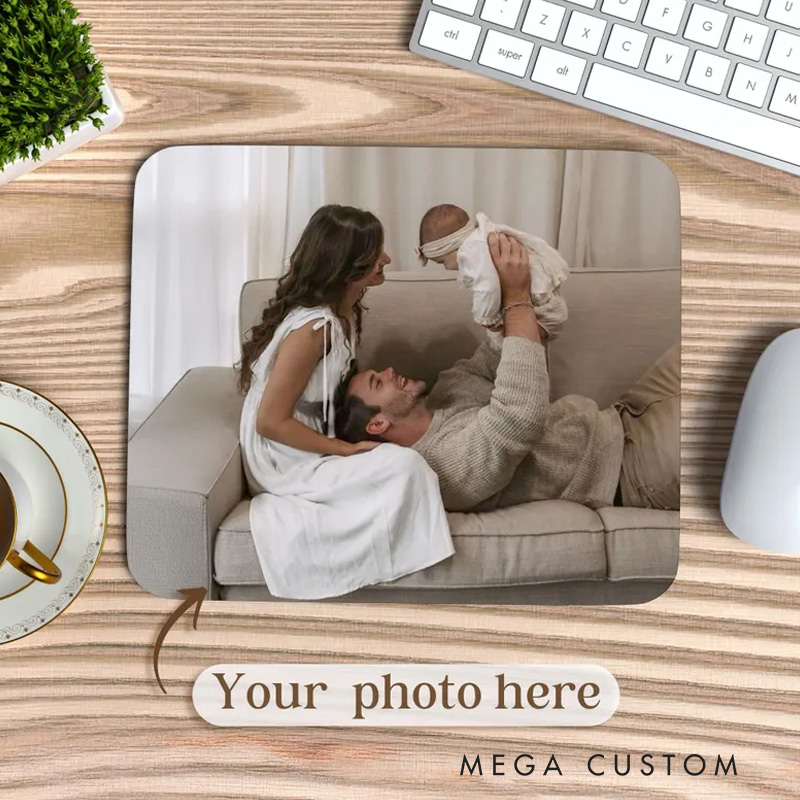 Personalized Mouse Pad Custom Family Photo Mousepads Unique Keyboard Accessory Desk Decor Aesthetic Coworker Gift Custom Office Gift