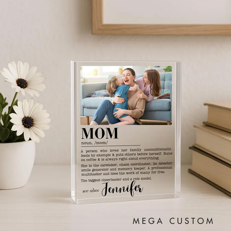 Personalized Mom Definition Mother's Day Gift from Kids Sentimental Gifts for Mom Birthday Christmas Gift for Mom Acrylic Photo Block