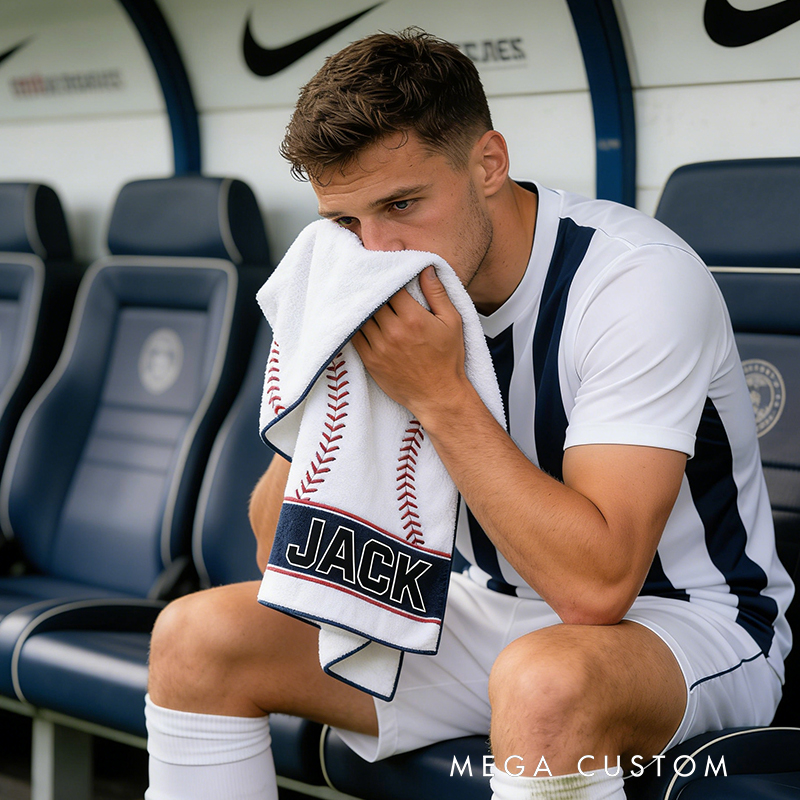 Personalized Baseball Towel with Custom Name for Baseball Enthusiasts