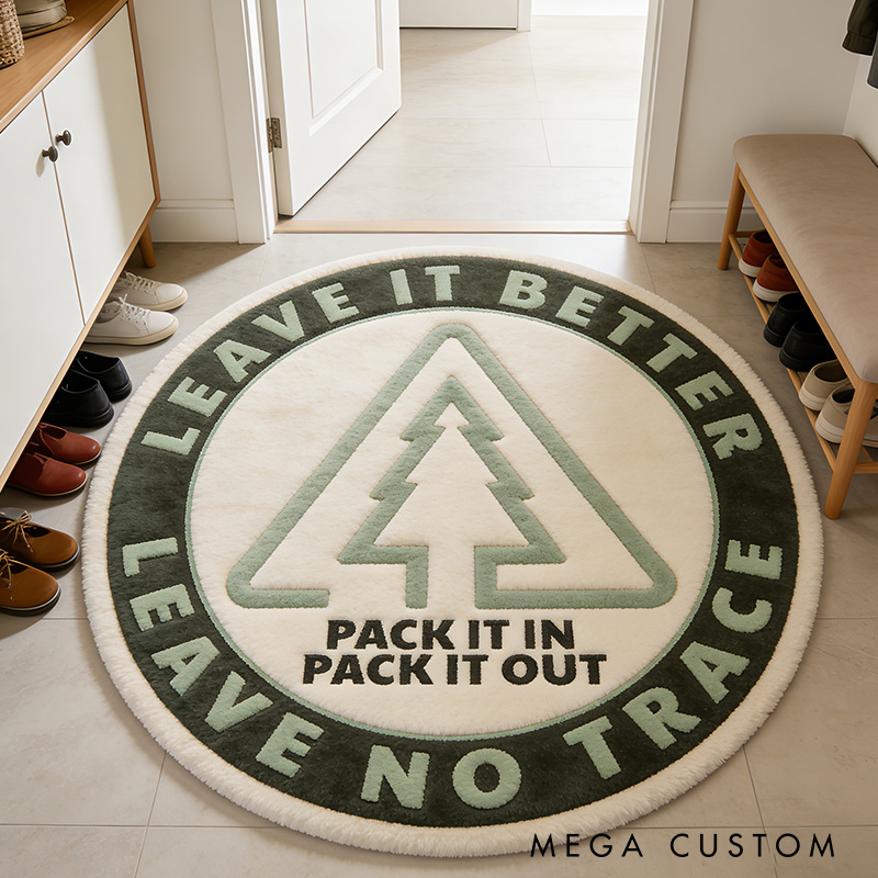 Personalized Eco-Friendly Message Rug Outdoors Room Mat Hiking Camping Eco Rug Nature Lover Gift