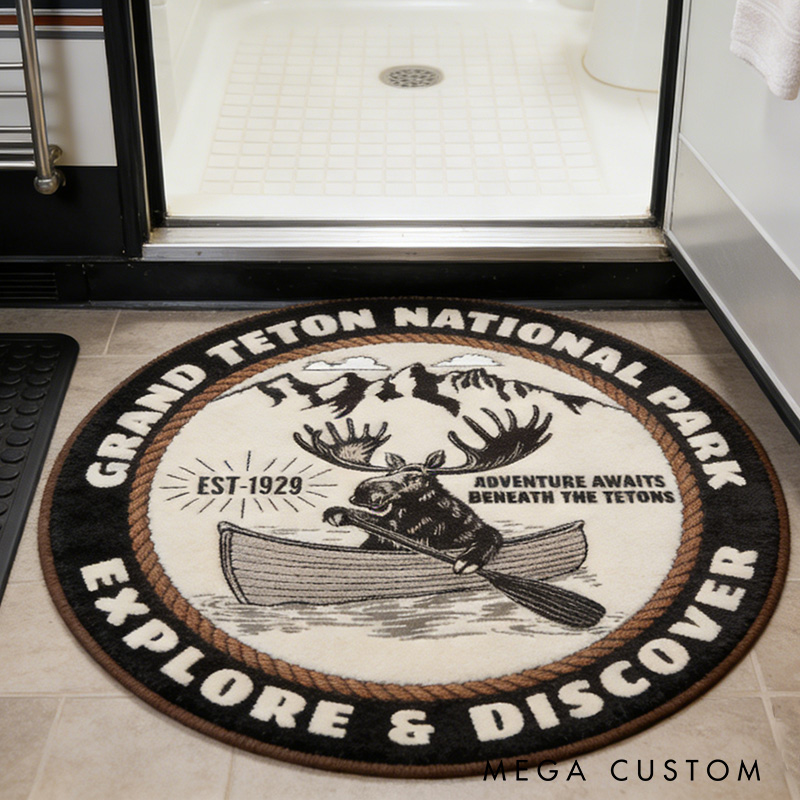 Personalized National Park Adventure Rug Outdoor Hiking Nature Rug Outdoors Adventure Gift