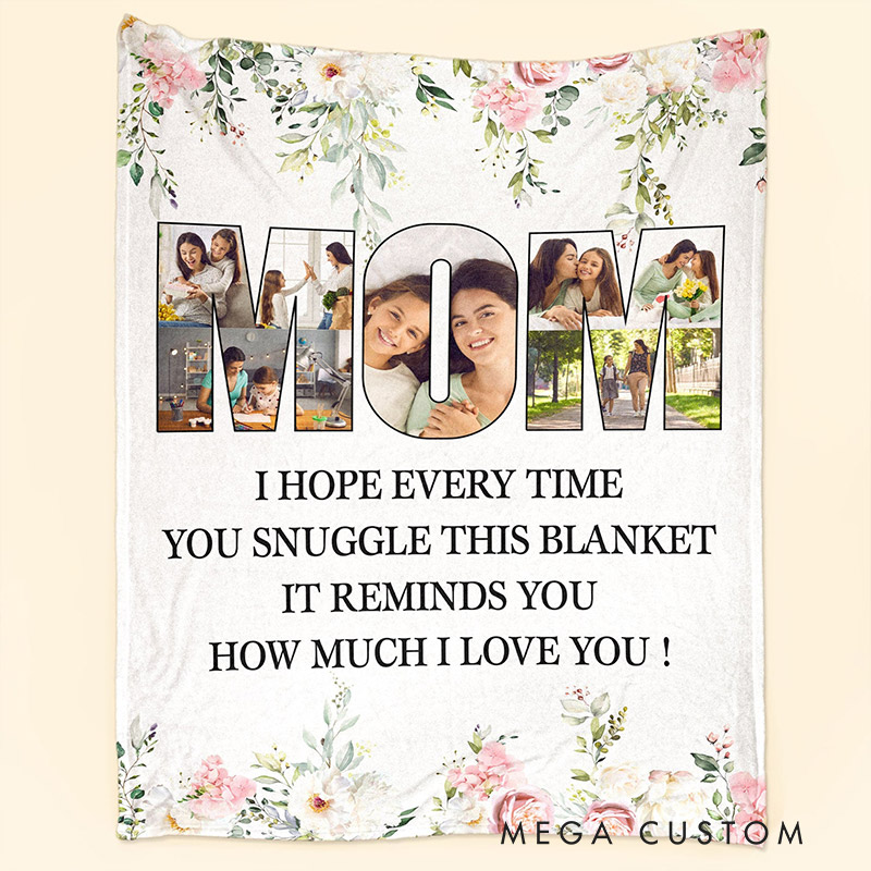 Personalized Photo Blanket This Blanket Reminds You How Much We Love You Gift for Mom Mother's Day