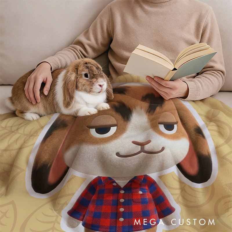 Personalized Cute Game Style Pet Blanket Flannel Blanket Gaming Blanket with Name for Game Lovers Gamer