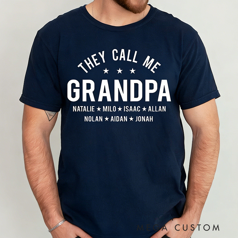 Personalised Father's Day Gift for Grandpa Custom Grandpa Shirt with Grandkids Names Personalized Grandpa Shirt Grandpa Gift with Children's Names