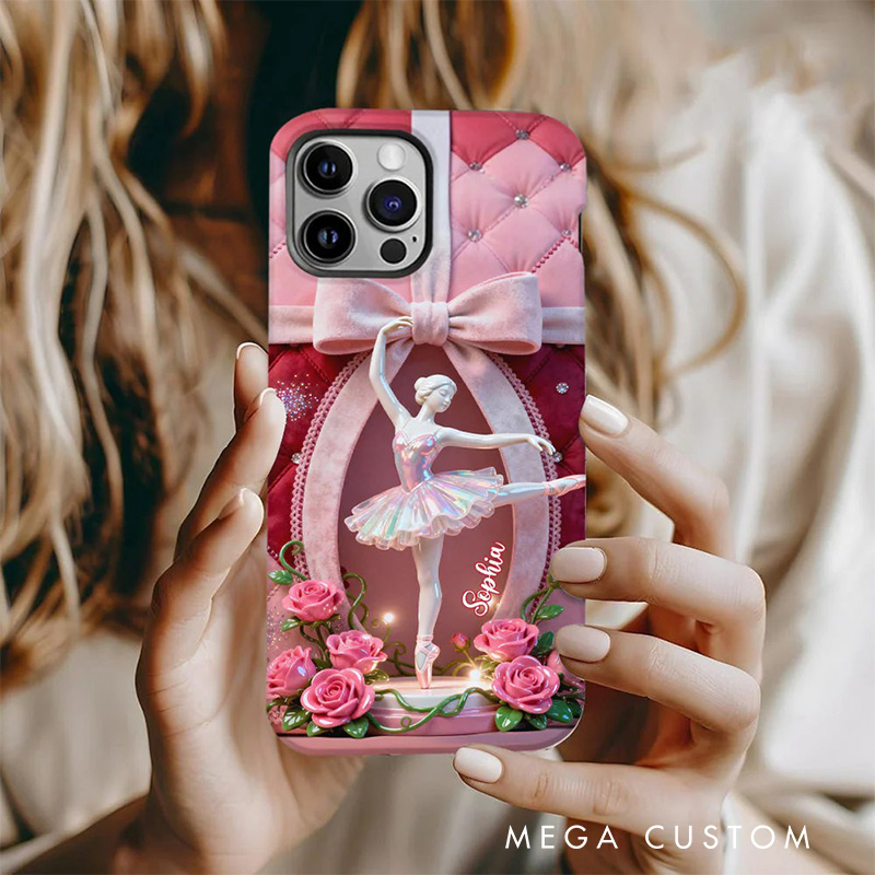 Personalized 2D Flat Just A Girl Who Loves To Dance Phone Case Dance Lover iPhone Case Ballet Gift