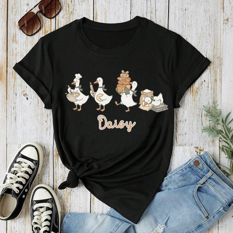 Personalized Baking Goose shirt Funny Baker Shirt Sourdough Gift Cute Chef Shirt for Baking Lovers