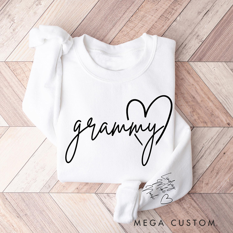 Personalized Grammy Sweatshirt Custom Grandkids Names Grandma Gift Mother's Day Gift 