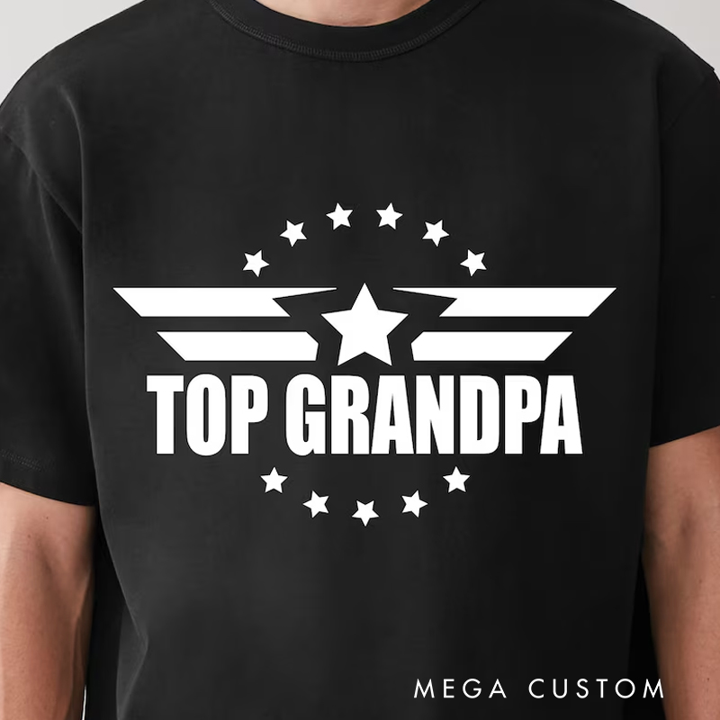 Personalized Top Grandpa T Shirt Custom Gift for Grandfather Father's Day Birthday Comfortable Cotton Shirt for Men Unique Grandpa Appreciation Tee