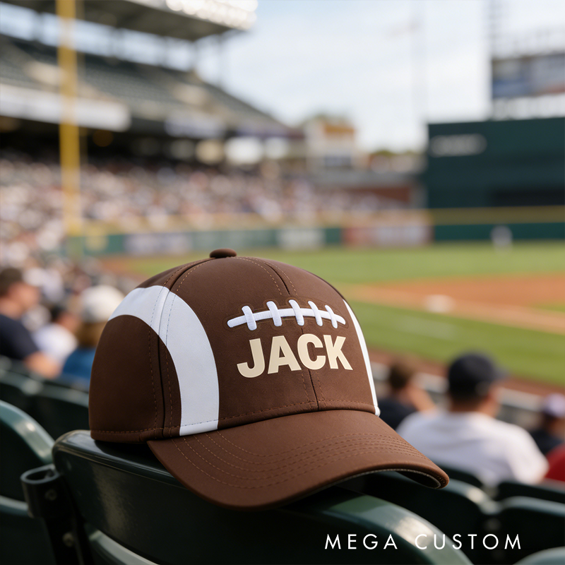 Personalized American Football Cap with Unique Custom Name Design
