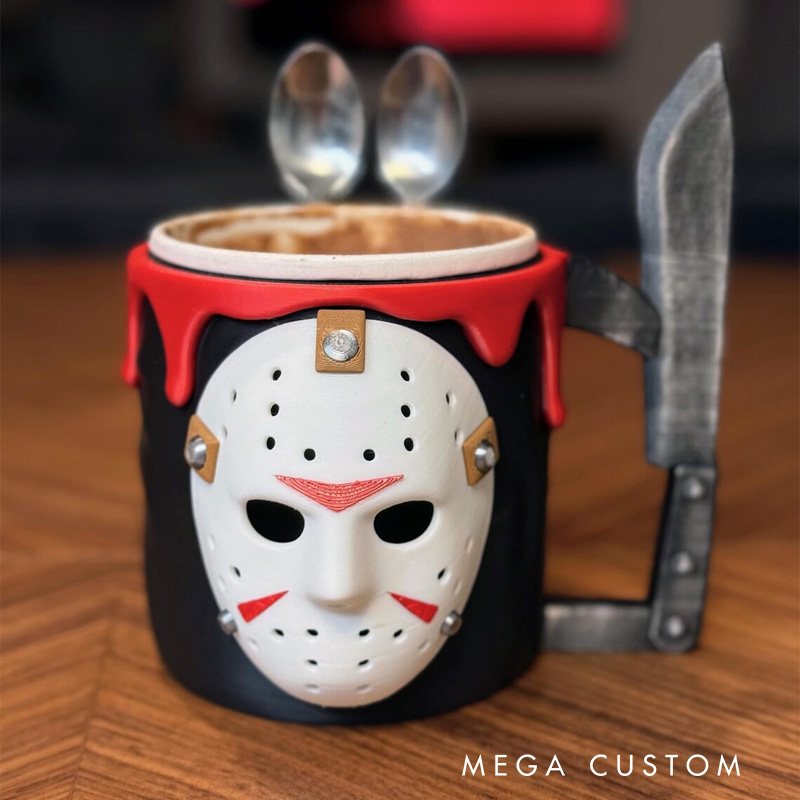 Personalized Horror Ice Cream Pint Holder with Spoon Slots Eco-Friendly 3D Print