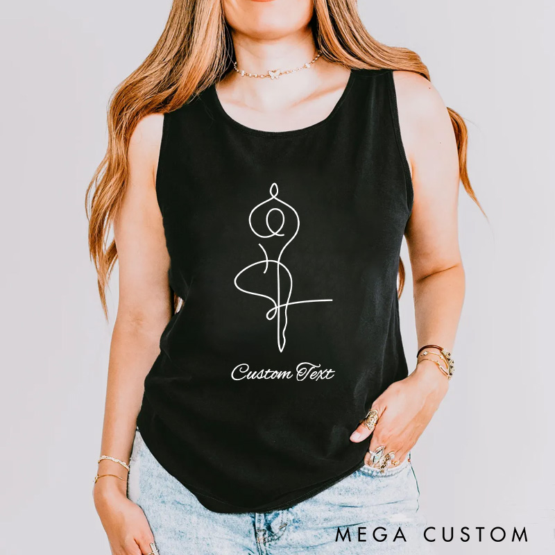 Personalized Yoga Tank Tops Custom Pilates Tank Tops Clothing Yoga Lover Gift for Her Yourself
