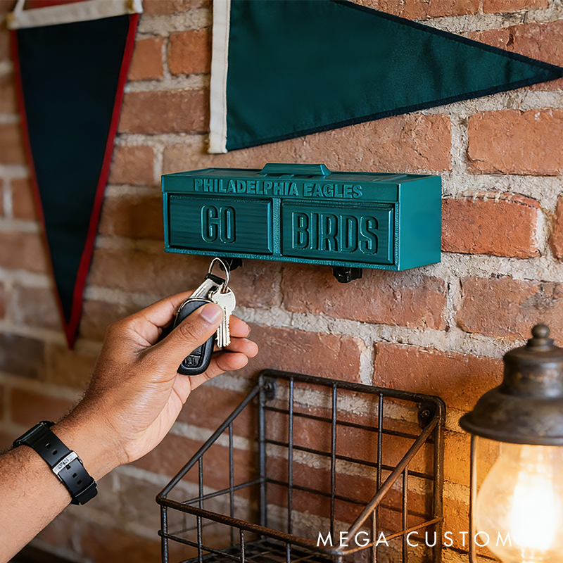 Personalized 3D Printed Key Holder with Sports Team Theme for Fans and Families