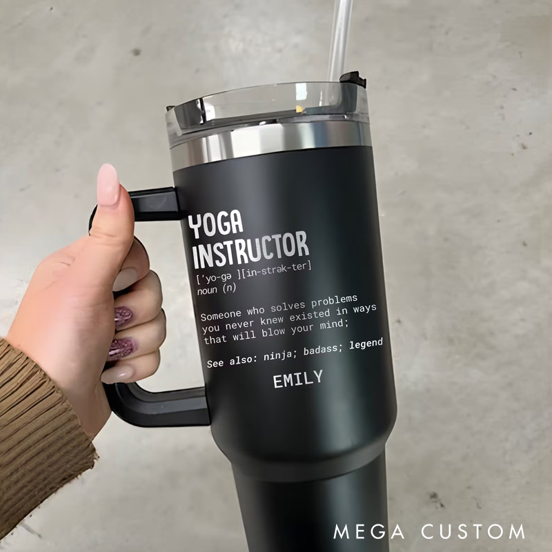 Personalized Yoga Instructor 40oz Tumbler Custom Yoga Engraved Cup Yoga Teacher Gift for Her Sports Tumbler Gift for Women