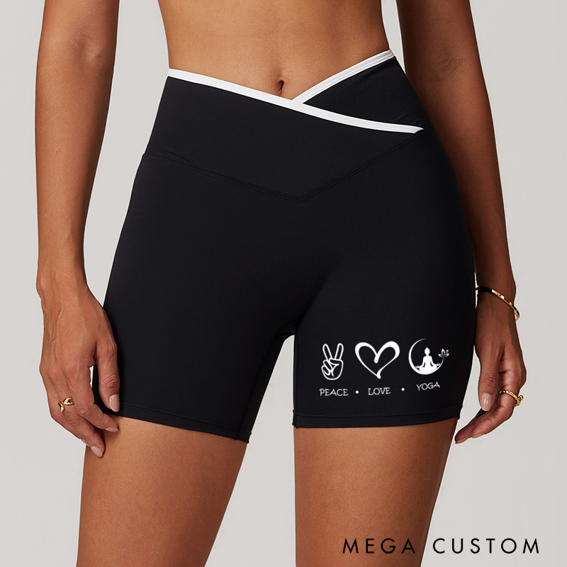 Personalized Yoga Shorts Gym Fitness Hot Pants High Waist Women’s Yoga Shorts Quick Dry Gym Fitness Shorts for Yoga Lover