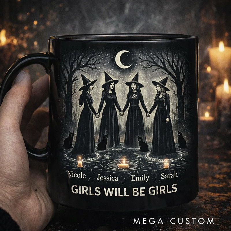 Personalized Girls Will Be Girls Magical Mug Coffee Mug Magic Lover Mug Witchcore Gift Coffee Mug