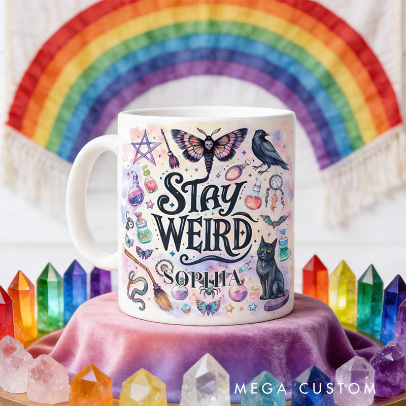 Personalized Stay Weird Magical Mug Coffee Mug Magic Lover Mug Witchcore Gift Coffee Mug