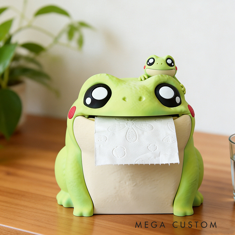 Personalized Adorable Frog Toilet Paper Dispenser 3D Printed Toilet Paper Holder for Mom Family Gift