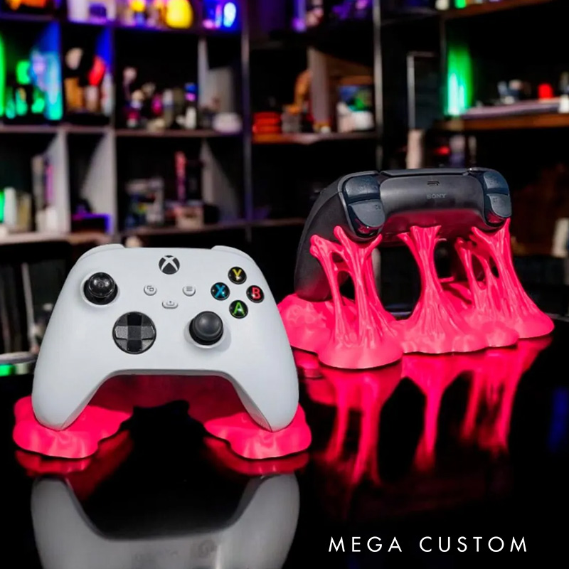 Personalized Spooky Slime Game Console Controller Stand for PS5 And Xbox Series Game Controllers Holder Gamer Gift 3D Printed Gift for Game Lovers