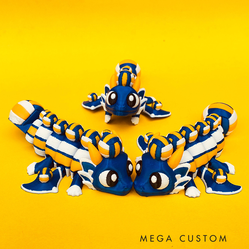 Personalized 3D Printed Volleyball Dragon and Egg Toy Set with Custom Name for Kids and Fans