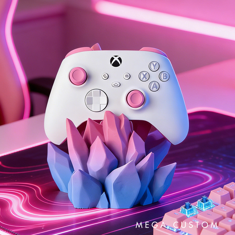 Personalized Crystal Controller Dock Video Game Controller Holder Gamer Gift 3D Printed Gift for Game Lovers