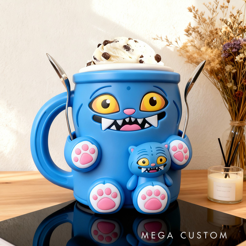 Personalized Ice Cream Cozy Pint Holder 3D Printed with Spoon Slots & Snack Drawer for Mom Kids Ice Cream Lover