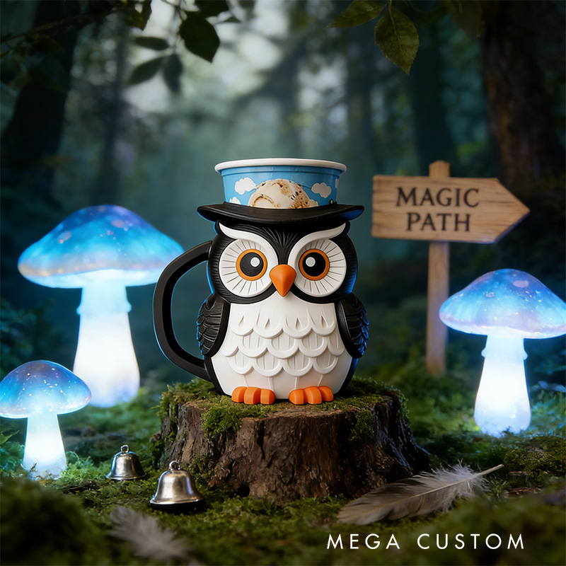 Personalized Magic Owl Movie Ice Cream Pint Holder with Spoon Slots Eco-Friendly 3D Print for Movie Lovers