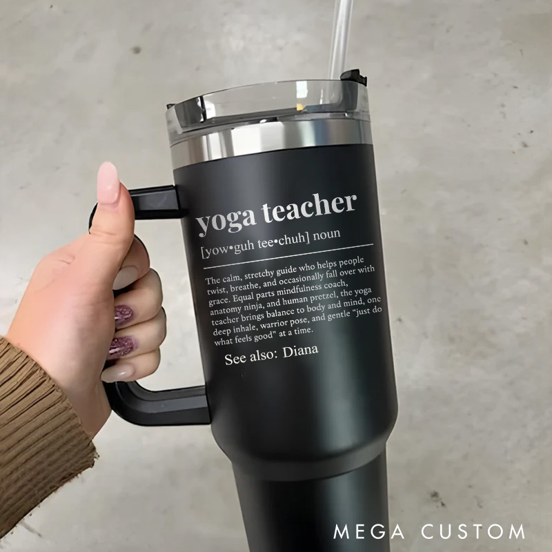 Personalized Yoga Teacher Definition Tumbler Custom Sports Yoga Tumbler Retreat Yoga Teacher Gift for Her Women