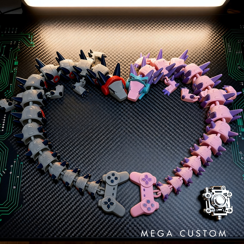 Personalized 3D Printed Gamer Dragon3D Printed Gift for Game Lovers
