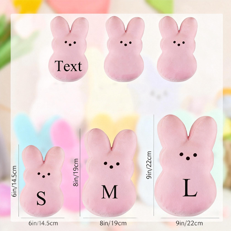 Personalized Cute Easter Marshmallow Bunny Plush Toy an Easter Gift for Children Easter Gifts for Kids