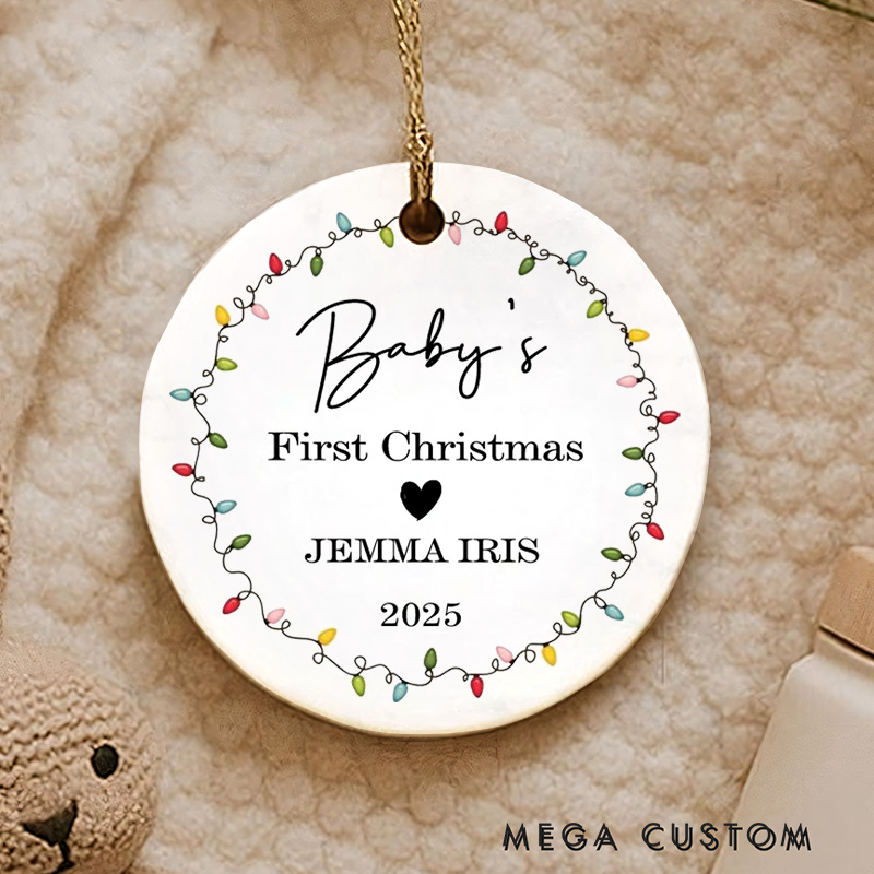 Personalized Baby Christmas Ornament New Baby Gift Baby Shower 1st Christmas Gift