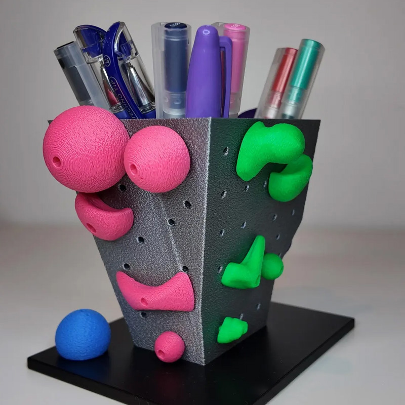 Personalized Pen Holder Bouldering Style Comes with Climbing Holds Desk Decoration Gifts for Climbers & Boulderers