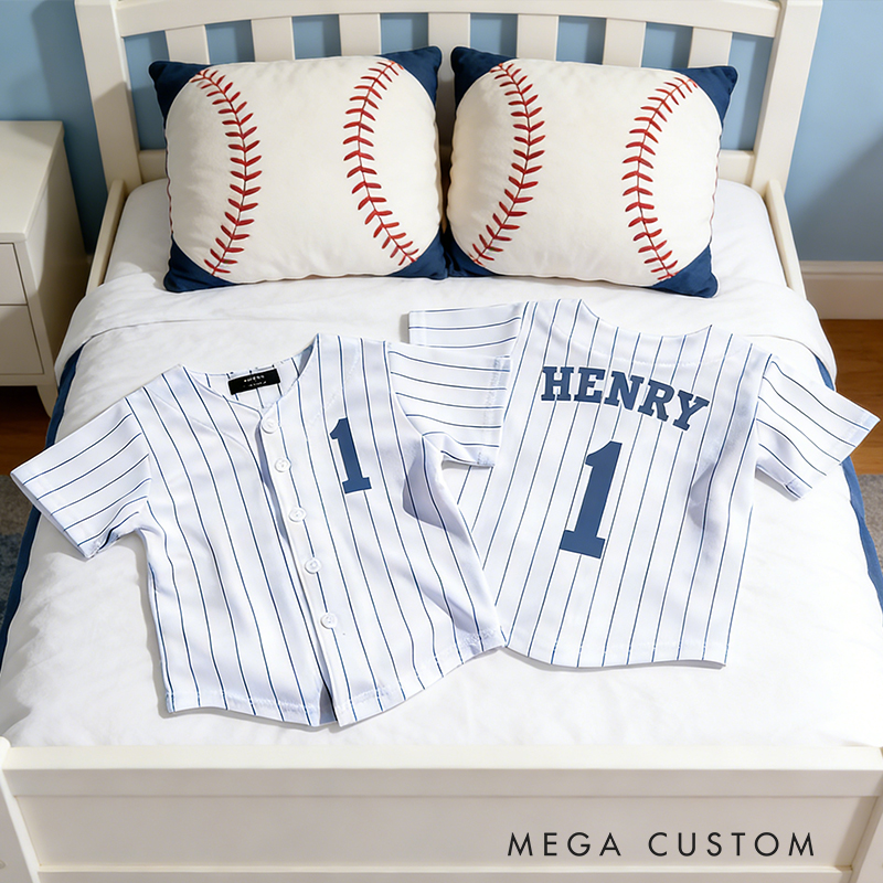 Personalized Kids Baseball Jersey Custom Name Number Soft Polyester Sports Shirt for Little Athletes