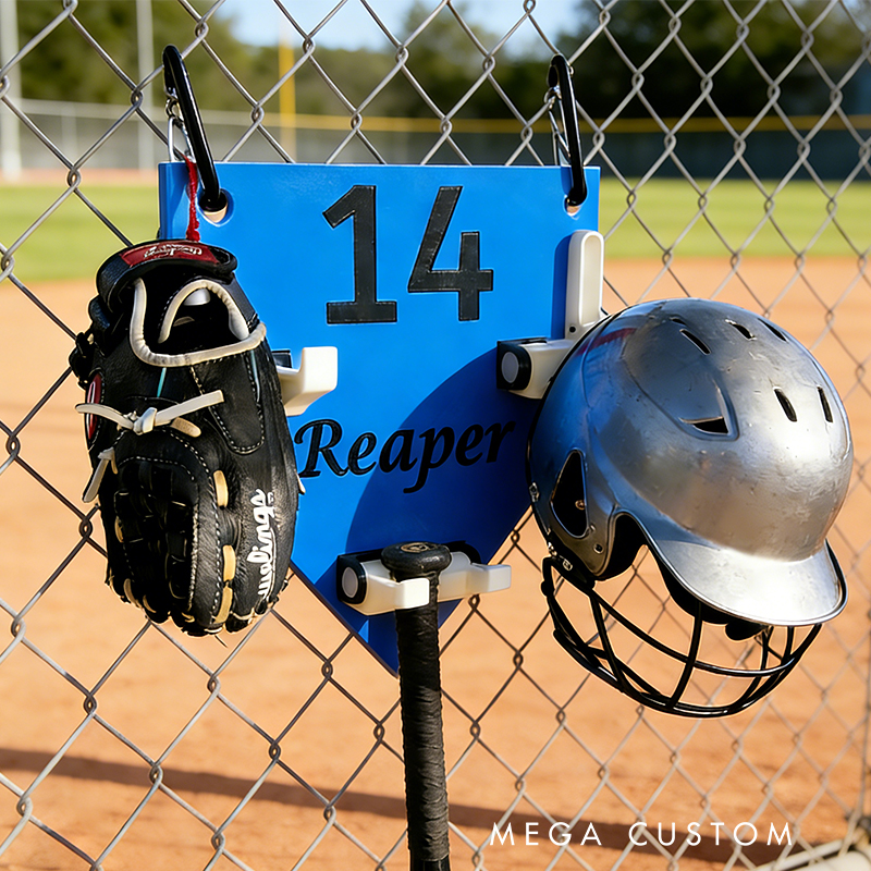 Personalized 3D Printed Dugout Organizer for Baseball and Softball Players   